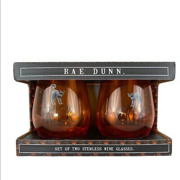 Rae Dunn Other - Rae Dunn Wine Glasses 🎃👻